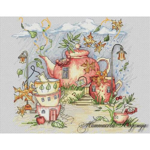 Light grey Homefun Cross Stitch Kit Packages Counted Cross-Stitching Kits New Pattern NOT PRINTED Cross stich Painting Set