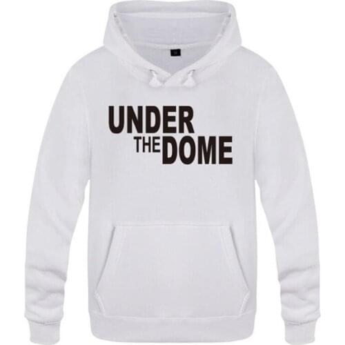 Hoodies Men TV Show Under The Dome Letter Printed Mens Hoodie Winter Fleece Long Sleeve Sweatshirts Oversized Pullover Mans Gown