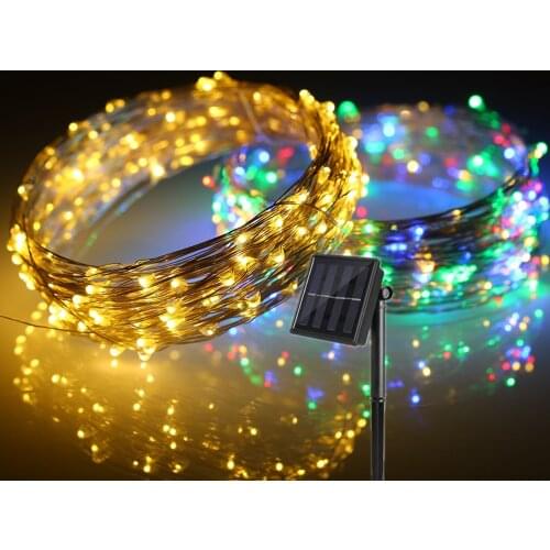 TPGEBO LED Solar Light Waterproof Fairy Garland Lights String Outdoor Holiday Christmas Party Wedding Solar Lamp Decor