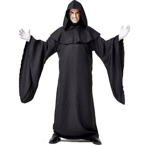 Halloween Man Religious Missionary Cosplay Costume Outfit Medieval Assassin Evil Spirit Vampire Fancy Dress