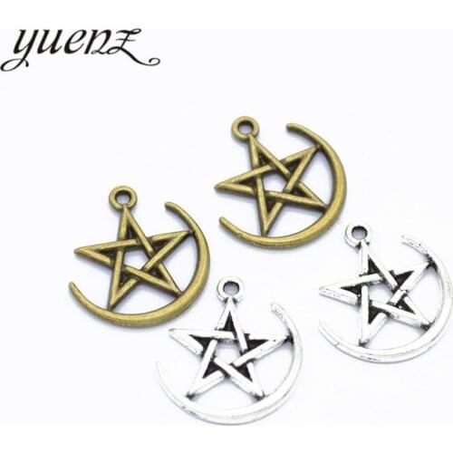 YuenZ 20 pcs Fashion Metal Star Charms Diy Jewelry Handmade Accessories Pentagram Pendant Charms 20*17mm L318