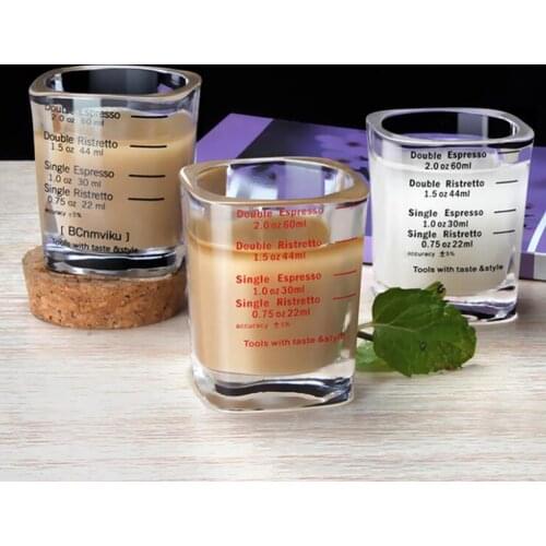 1 Set 3 Pcs 60ml Measuring Cups Espresso Storage Cups Baking Cups Espresso Ounces Cup Graduated Cup 60ml Baking Measuring Cup