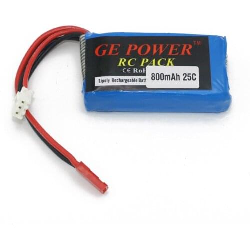 1pcs Ge Power 7.4V 800MAH 2S 25C Lipo Battery JST Plug For RC Toys Models