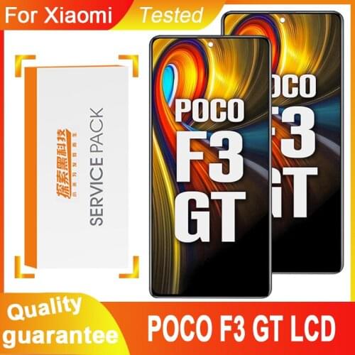 100% Tested 6.67'' AMOLED Screen For Xiaomi POCO F3 GT LCD Display Touch Panel Digitizer Assembly Parts MZB09C6IN, M2104K10I