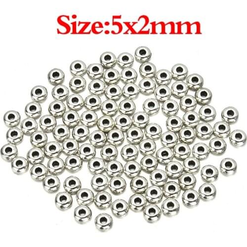 100pcs/lot Bracelet Neckace Metal Round Beads Jewelry DIY Fashion Ball Spacer Silver Color Beads Accessories