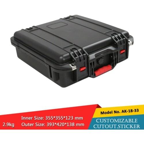 393*420*138mm waterproof shockproof super hard PVC plastic storage case durable plastic tool case equipment housing with handle