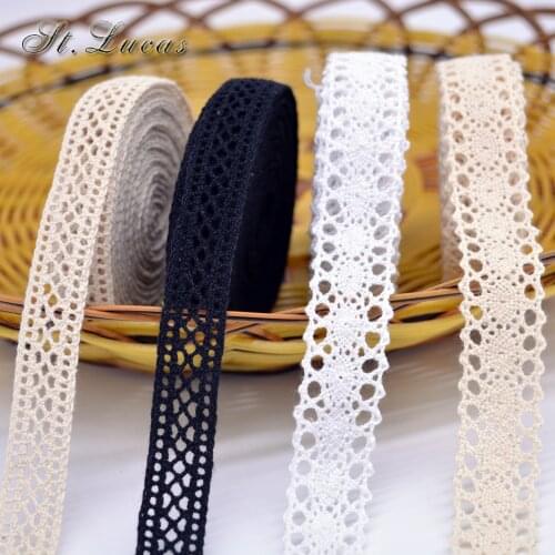 New arrived 5yd/lot high quality beige lace fabric ribbon cotton lace trim sewing material for home garment accessories DIY