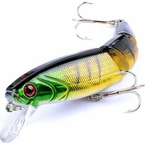 1PCS Wobblers Fishing Lures Minnow 11.5cm 15g Multi Jointed 3 Segment Artificial Bait Trolling Carp Fishing Tackle Tools