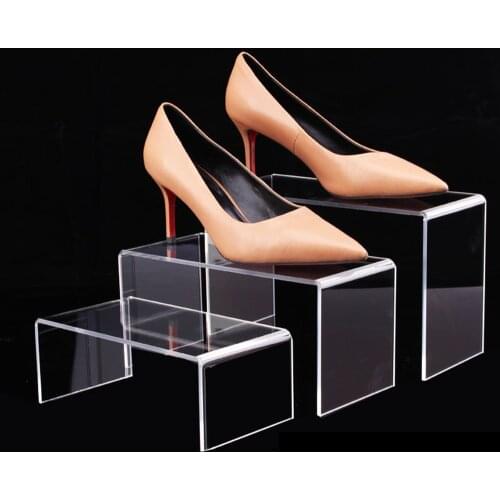 S/M/L Acrylic Transparent U-shaped Display Stand Cosmetics / Nail Polish / Shoes / Bag / Doll Shopping Mall Display Rack