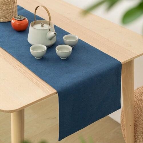 Hot Solid Natural Burlap Imitated Jute Linen Table Runner Home Wedding Decoration Banquet Festival Party Hotel Cheap Wholesale