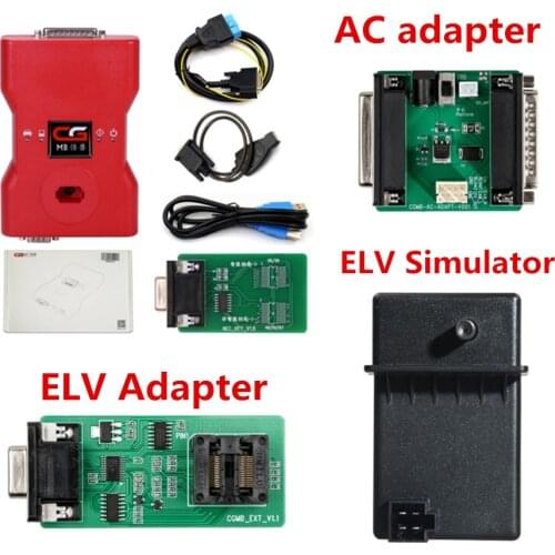 CGDI MB + AC Adapter + ELV Simulator + ELV Adapter for B-enz Car Key Add Fastest for B-enz Key Programmer Support All Key Lost