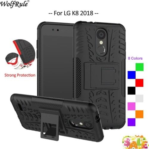 For Cover LG K8 2018 Case For LG K9 TPU & PC Holder Armor Bumper Housings Protective Phone Case For LG K8 2018 / K9 Cover 5