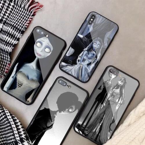 Corpse Bride Tempered Glass Phone Case For iPhone 5 5S 6 6plus 7 8 plus X XR XS Max 11 PRO Max SE 2020