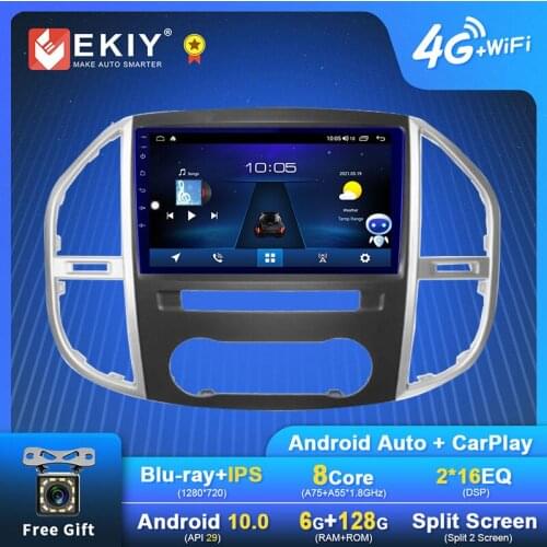 EKIY Android Car Radio For Mercedes Benz Vito 3 W447 2014 - 2020 Navi GPS 1280*720 DSP Carplay Multimedia Player Auto Stereo DVD