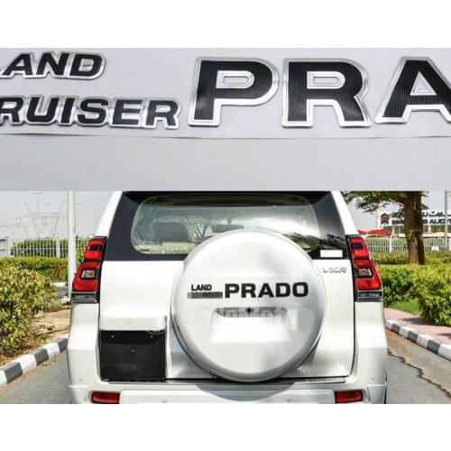 For Toyota 2018-2020 Land Cruiser Prado Tail Emblem Car 3D Badge Sticker Rear Trunk Letter Logo Decal