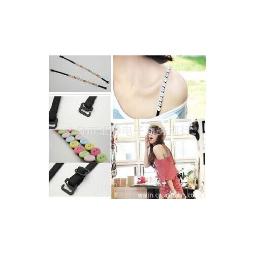 J011 new Fashion small buttons multi-purpose Bra Shoulder Strap cross belt candy color plastic buckle 10pcs/lot random color