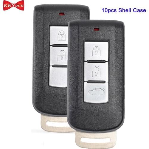 KEYECU 10pcs for Mitsubishi ASX Lancer Outlander Eclipse Galant Remote Key Shell Case Fob 2 / 3 Button G8D-644M-KEY-E