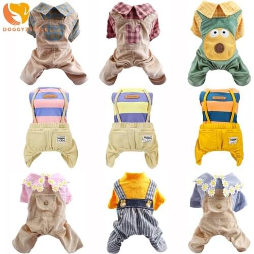 New Pet Dog Jumpsuit for Small Dog Cat Costume Cute Puppy Pajamas Overalls Spring Summer Tracksuit Outfits Dog Clothes Chihuahua