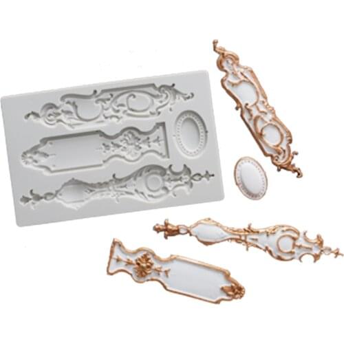 Luyou 1pcs Frame Silicone Mold Gem Fondant Mould Cake Decorating Tools Cake Lace Molds, Sugarcraft, Kitchen Accessories FM1628