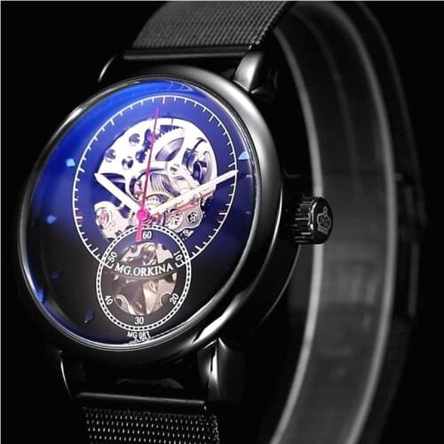 Montre Homme ORKINA New Skeleton Automatic Mens Mechanical Watches Men 2021 Luxury Top Brand Fashion Sport Hollow Design Clock