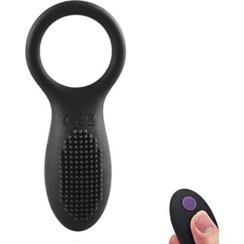 Male USB Rechargeable 10 Frequency Vibration Delay Ejaculation Penis Cock Ring