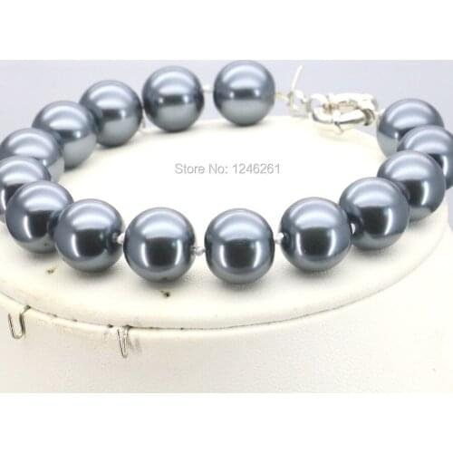 Wholesale Accessories 10mm Black Glass Pearl Beads Bracelet Jewelry Making Design Christmas Gifts Girls