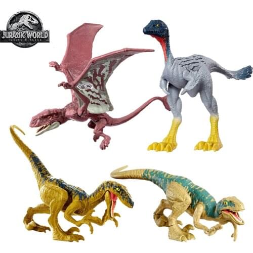 Original Jurassic World Basic Dinosaur Toys Single Model Pterosaur Velociraptor Peripherals Action Toys Children Finished Goods