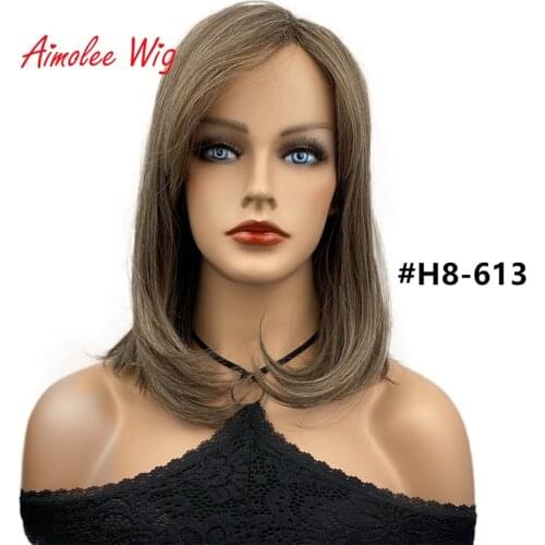 Aimolee Long Natural Wave Bob Hairstyle wigs Synthetic Party Daily Use Wig for White Black Women