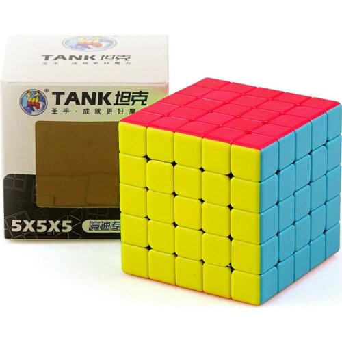 Shengshou TANK 5x5x5 Magic Cubes Stickerless Original Speed Dance Cube Puzzle Twist Toy Gift Pack With Color Box Safe ABS 63mm