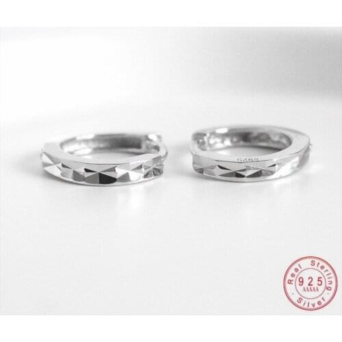 925 Sterling Silver Simple Geometric Smooth Round Earrings Women Light Luxury Temperament Party Jewelry Accessories