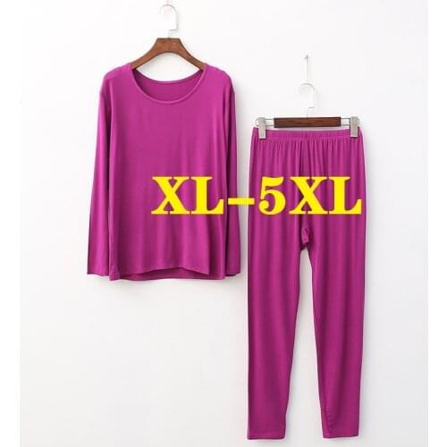 Womens Thermal Underwear Autumn Thin Set Largo Johns Woman Winter Warming Sleepwear Plus Size 5XL Long Johns For Women Bodysuit