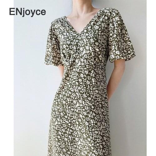 Vintage Black Floral Printed Maxi Dress for Women V Neck Puff Sleeve Long Dresses Ladies A-line Chiffon Beach Dresses Summer