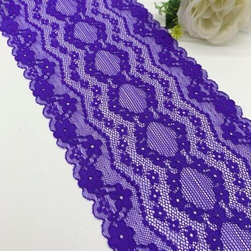 3y/lot 16.5cm Purple Elastic Stretch Lace trim For Clothes Skirt Hem Underwear Sewing Craft DIY Apparel Fabric Lace ForLingerie