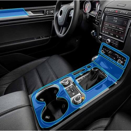 Car-Styling New Car Interior Trim Dashboard Clear Paint Protective Film Stickers for VolksWagen Touareg 2011-2017