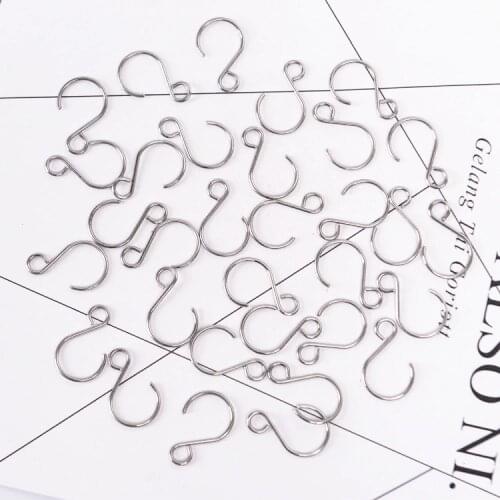 Camal 100pcs 25mm Chrome Metal S Hook Hanger Connector for Crystal Prisms Chandelier Wedding Party Christmas Tree Ornament DIY