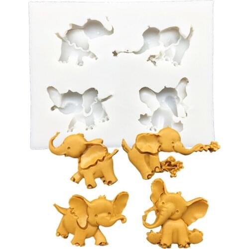 Baby Elephant Silicone Mold Sugarcraft Chocolate Cupcake Baking Mold Fondant Cake Decorating Tools