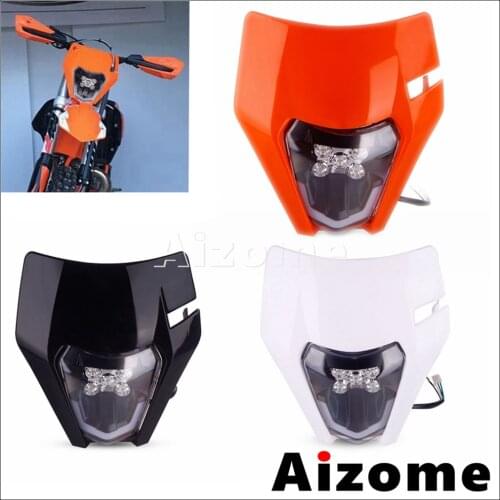 Dirt Pit Bike Headlight LED Head Lamp for XC-W 250 300 EXC-F EXC 300 350 450 500 650 SMC R Off Road Motorcross Enduro Head Light