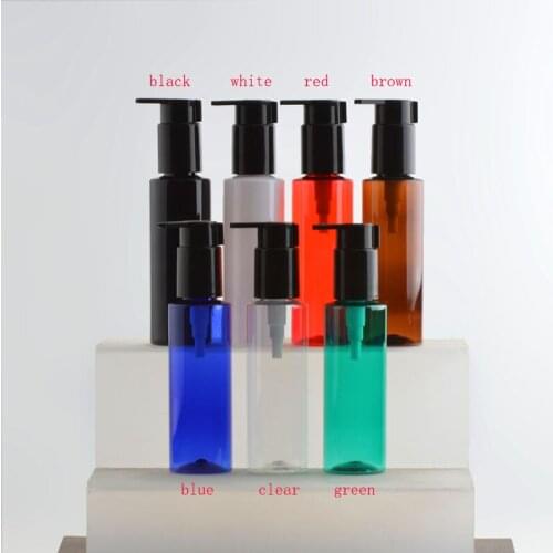 40pcs 120ml empty white black shampoo plastic bottles lotion pump clear brown cosmetic container Lotion plastic bottle