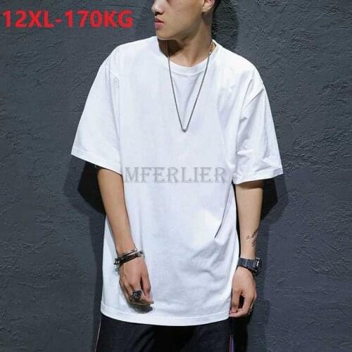 Summer Mens short Sleeve T-shirt Hip hop plus Size big tees Street dance 5XL 8XL 9XL 10XL 12XL fashion oversize T-shirts Cotton
