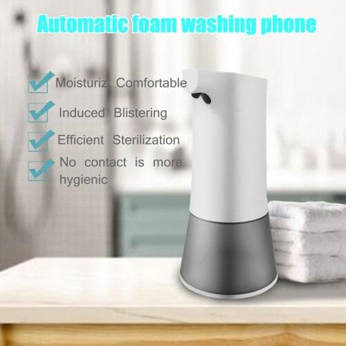 Intelligent Automatic Liquid Soap Dispenser Induction Foaming Hand Washing Device for Kitchen Bathroom (Without Liquid)