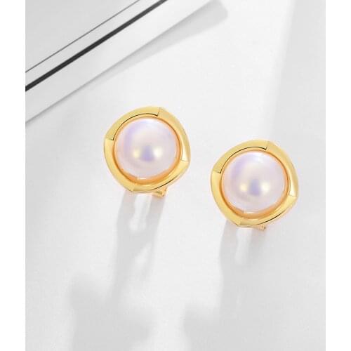 Dorado Korean Fashion Nature Pearl Stud Earrings For Women Cute Simple Abnormity Fashion Temperament Jewelry Gift 2021 Recommend