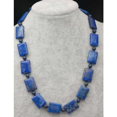 Beautiful nature lapis lazuli beads necklace 19"