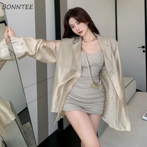 Sun Protection Jacket Women Spliced Fashion Summer New Pure Simple All-match Loose Open Stitch Elegant Female Outwear Breathable