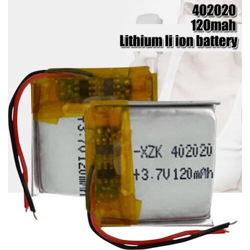 3.7V 120mAh 402020 Lithium Polymer LiPo Rechargeable Battery power For Mp3 phone electronic device Bluetooth pen