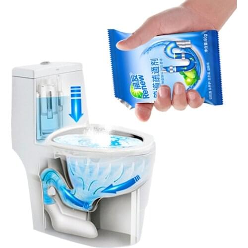 Powerful Pipe Dredge To Quickly Dissolve Hair Food Residue for Dredging Toilet Cleaner Drain Hair Catcher Kitchen Tools