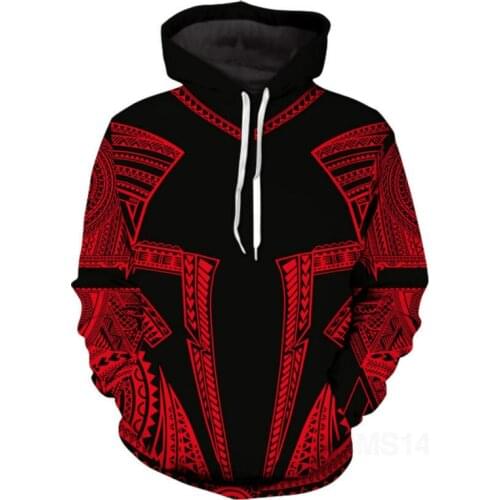 Polynesian style hoodie male Harajuku Viking tattoo 3D printing suit hoodie unisex summer 2021 new hot sale
