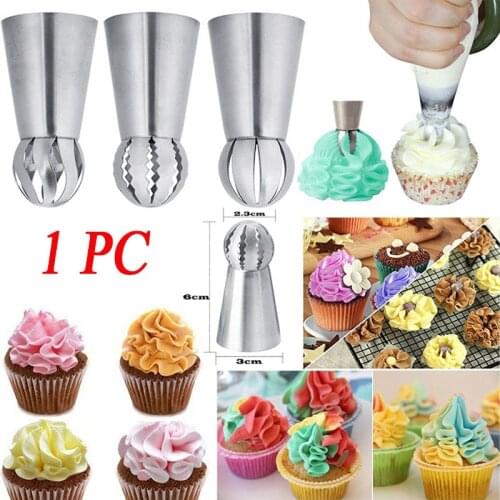 Stainless Steel Pastry Tube Nozzle Ball Icing Confectioners Pastry Tips Sugarcraft Cupcake Decorator Kitchen Bakeware Tools