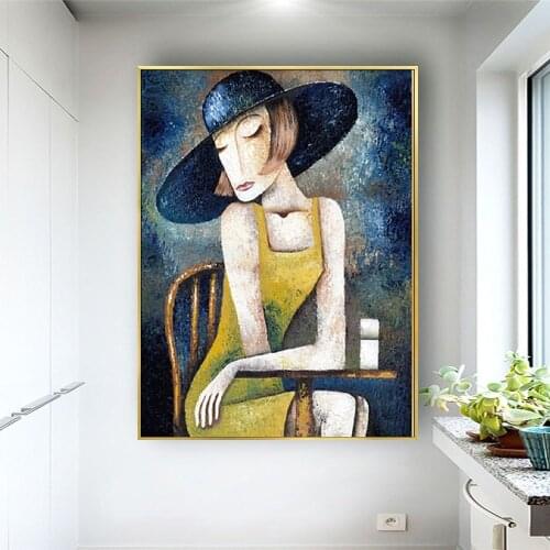 New 100%Handmade oil painting on canvas Modern Picasso Canvas painting Sexy Women Wall art picture for Living Room Bedroom Decor