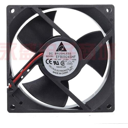 New original EFB0924SHF 24V 0.38A 9232 9cm Gale volume double ball inverter server cooling fan