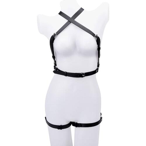 New BDSM Fetish Bondage Collar Body Harness Sex Toys Adult Products For Couples Sex Bondage Belt Chain Slave Breasts Woman